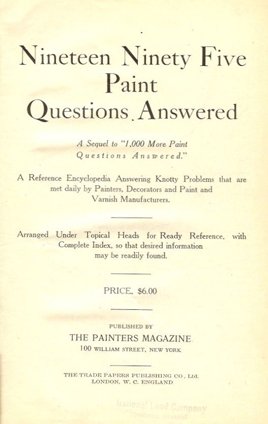 general paint questions